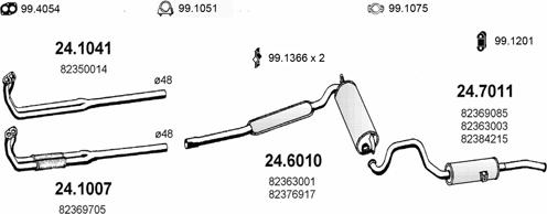 ASSO ART1226 - Система выпуска ОГ autosila-amz.com