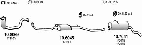 ASSO ART3955 - Система выпуска ОГ autosila-amz.com