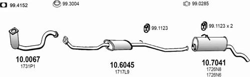 ASSO ART3958 - Система выпуска ОГ autosila-amz.com