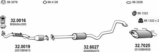 ASSO ART3449 - Система выпуска ОГ autosila-amz.com