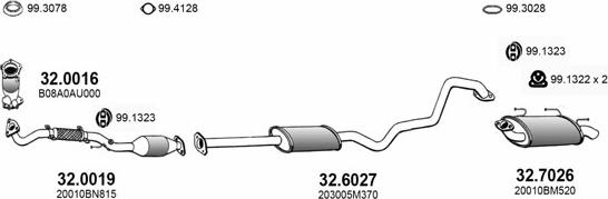 ASSO ART3448 - Система выпуска ОГ autosila-amz.com