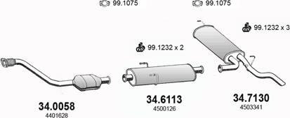 ASSO ART3486 - Система выпуска ОГ autosila-amz.com