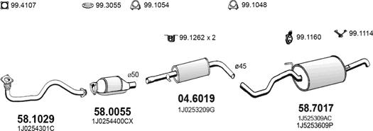 ASSO ART3663 - Система выпуска ОГ autosila-amz.com