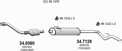 ASSO ART3014 - Система выпуска ОГ autosila-amz.com