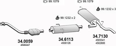 ASSO ART3034 - Система выпуска ОГ autosila-amz.com