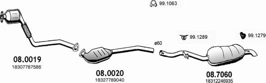 ASSO ART3194 - Система выпуска ОГ autosila-amz.com