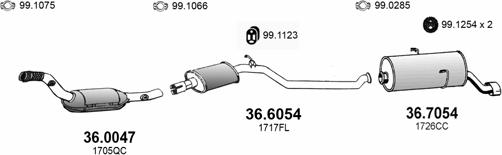 ASSO ART3898 - Система выпуска ОГ autosila-amz.com