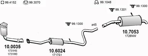 ASSO ART3242 - Система выпуска ОГ autosila-amz.com