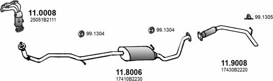 ASSO ART3286 - Система выпуска ОГ autosila-amz.com