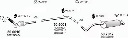 ASSO ART3730 - Система выпуска ОГ autosila-amz.com