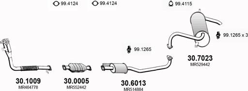 ASSO ART2911 - Система выпуска ОГ autosila-amz.com