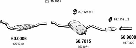 ASSO ART2496 - Система выпуска ОГ autosila-amz.com