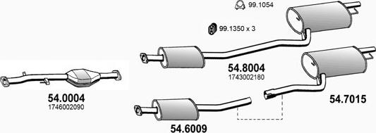 ASSO ART2419 - Система выпуска ОГ autosila-amz.com