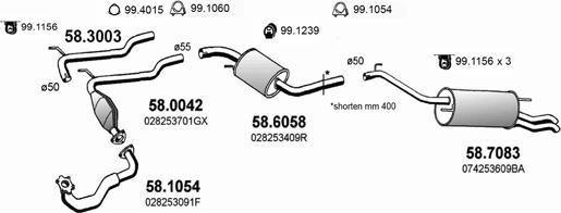 ASSO ART2599 - Система выпуска ОГ autosila-amz.com