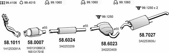 ASSO ART2543 - Система выпуска ОГ autosila-amz.com