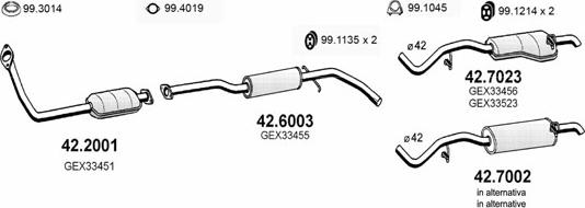 ASSO ART2191 - Система выпуска ОГ autosila-amz.com