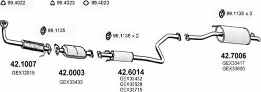 ASSO ART2169 - Система выпуска ОГ autosila-amz.com