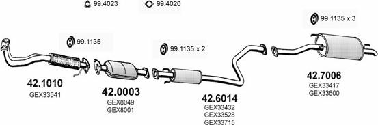 ASSO ART2174 - Система выпуска ОГ autosila-amz.com