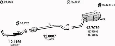 ASSO ART2852 - Система выпуска ОГ autosila-amz.com