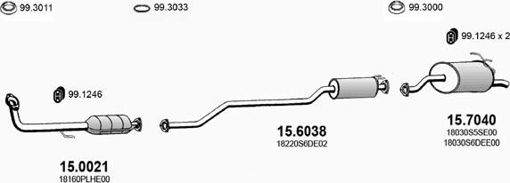 ASSO ART2857 - Система выпуска ОГ autosila-amz.com