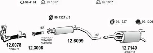 ASSO ART2821 - Система выпуска ОГ autosila-amz.com