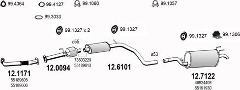 ASSO ART2823 - Система выпуска ОГ autosila-amz.com