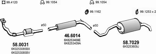 ASSO ART2352 - Система выпуска ОГ autosila-amz.com