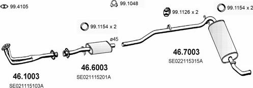 ASSO ART2303 - Система выпуска ОГ autosila-amz.com