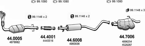 ASSO ART2241 - Система выпуска ОГ autosila-amz.com