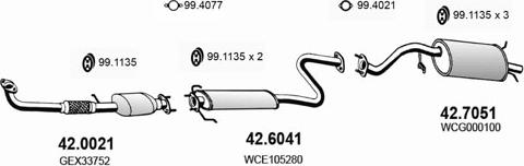 ASSO ART2216 - Система выпуска ОГ autosila-amz.com