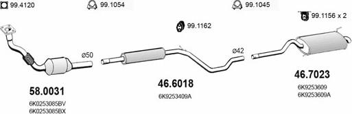 ASSO ART2285 - Система выпуска ОГ autosila-amz.com