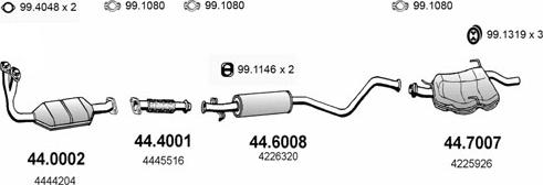 ASSO ART2232 - Система выпуска ОГ autosila-amz.com