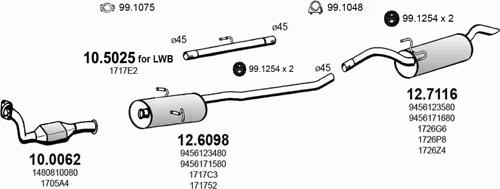 ASSO ART2797 - Система выпуска ОГ autosila-amz.com