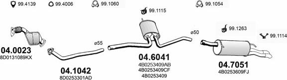 ASSO ART2766 - Система выпуска ОГ autosila-amz.com