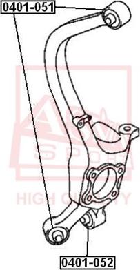 ASVA 0401-052 - Сайлентблок, рычаг подвески колеса autosila-amz.com