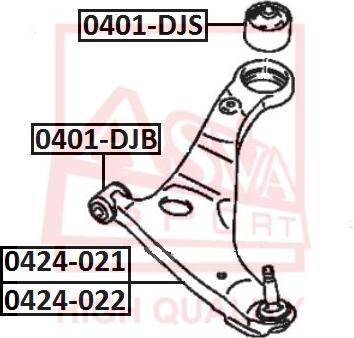 ASVA 0424-021 - Рычаг подвески колеса autosila-amz.com