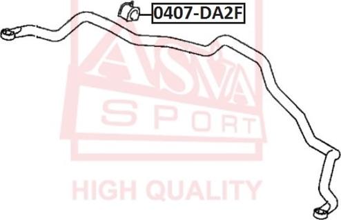 ASVA 0407-DA2F - Втулка стабилизатора autosila-amz.com