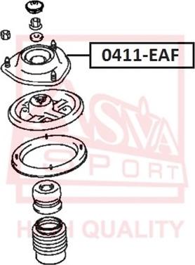 ASVA 0411-EAF - Опора стойки амортизатора, подушка autosila-amz.com