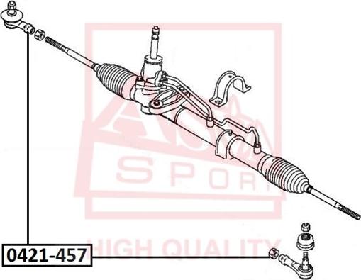 ASVA 0421-457 - Наконечник рулевой тяги, шарнир autosila-amz.com