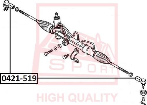 ASVA 0421-519 - Наконечник рулевой тяги, шарнир autosila-amz.com