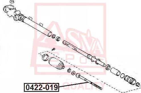 ASVA 0422-019 - Осевой шарнир, рулевая тяга autosila-amz.com