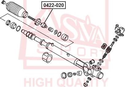 ASVA 0422-020 - Осевой шарнир, рулевая тяга autosila-amz.com