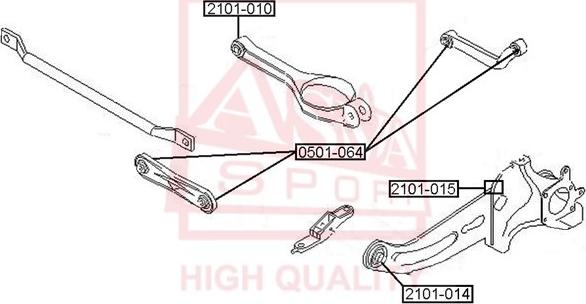 ASVA 0501-064 - Сайлентблок, рычаг подвески колеса autosila-amz.com