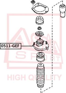 ASVA 0511-GEF - Опора стойки амортизатора, подушка autosila-amz.com