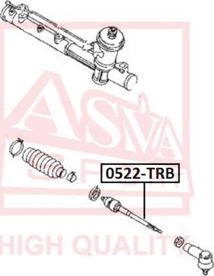 ASVA 0522-TRB - Осевой шарнир, рулевая тяга autosila-amz.com