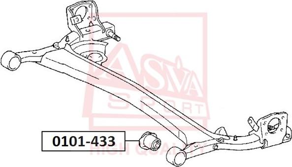 ASVA 0101-433 - Сайлентблок, рычаг подвески колеса autosila-amz.com