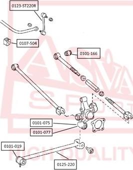 ASVA 0123-ST220R - Тяга / стойка, стабилизатор autosila-amz.com