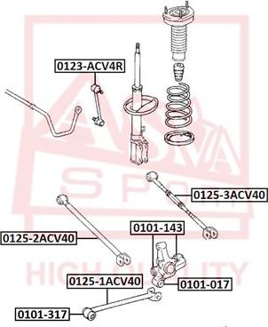 ASVA 0125-1ACV40 - Рычаг подвески колеса autosila-amz.com