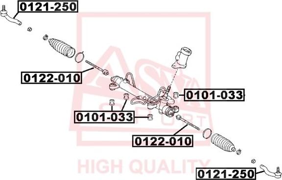 ASVA 0101-033 - Сайлентблок, рычаг подвески колеса autosila-amz.com