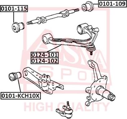 ASVA 0101-109 - Сайлентблок, рычаг подвески колеса autosila-amz.com